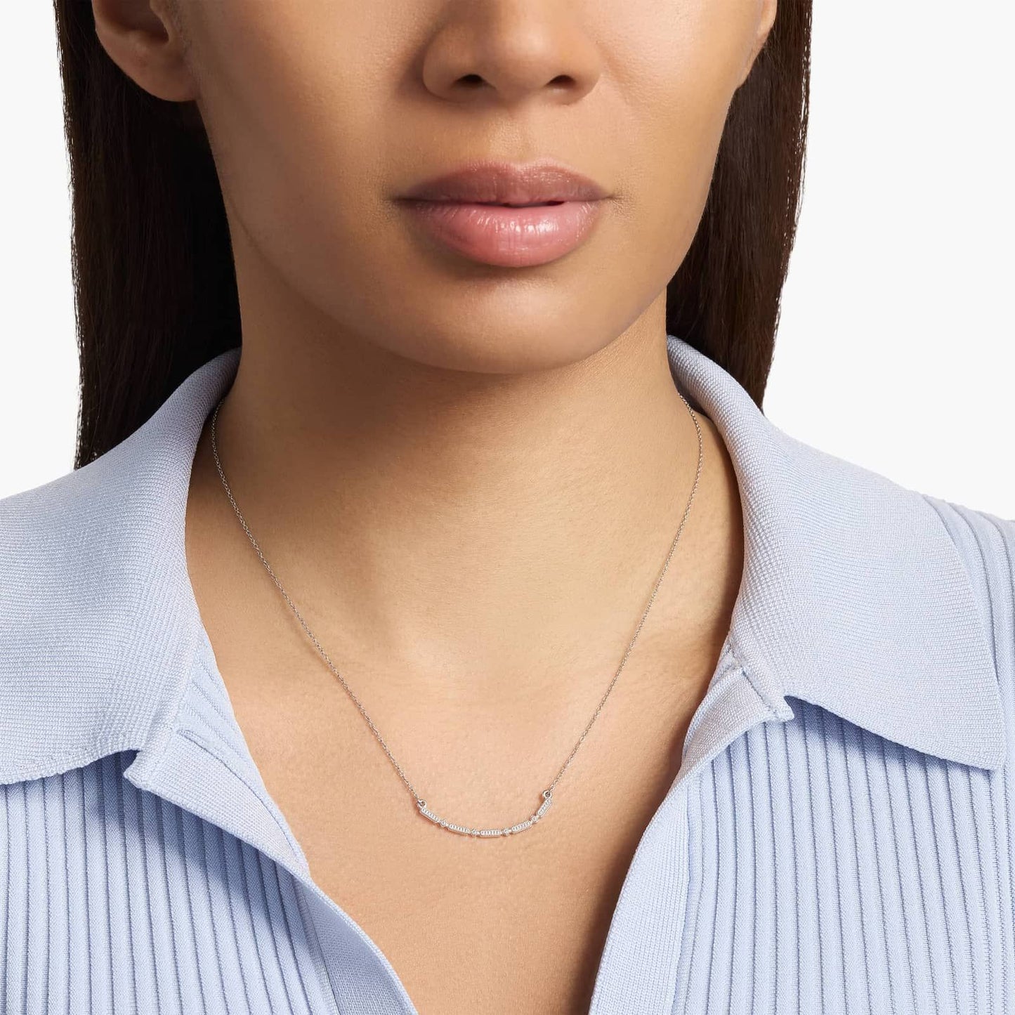 18" Smile Necklace in Platinum (3.2 mm)